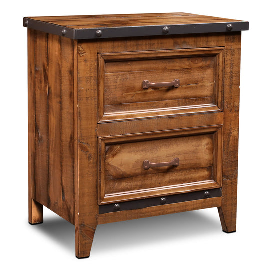 Sunset Trading Rustic City 2 Drawer Nightstand