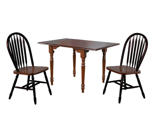 Sunset Trading 3PC 34-48" Rectangular Expandable Solid Wood Dining Set