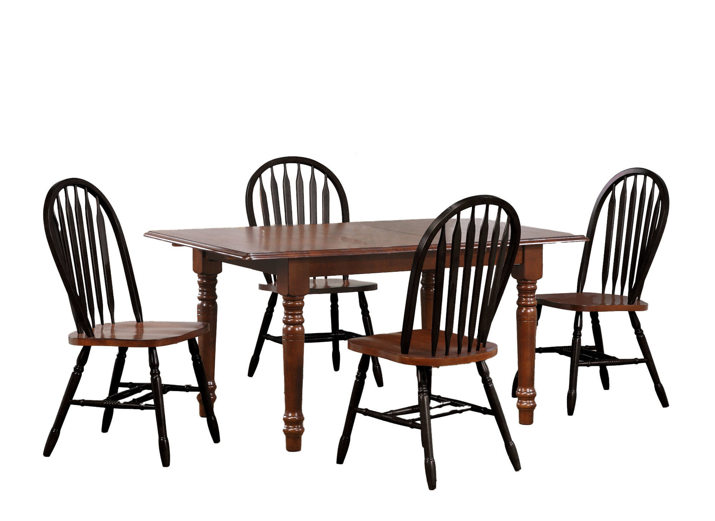 Sunset Trading 5PC 60" Rectangular Extendable Wood Dining Set