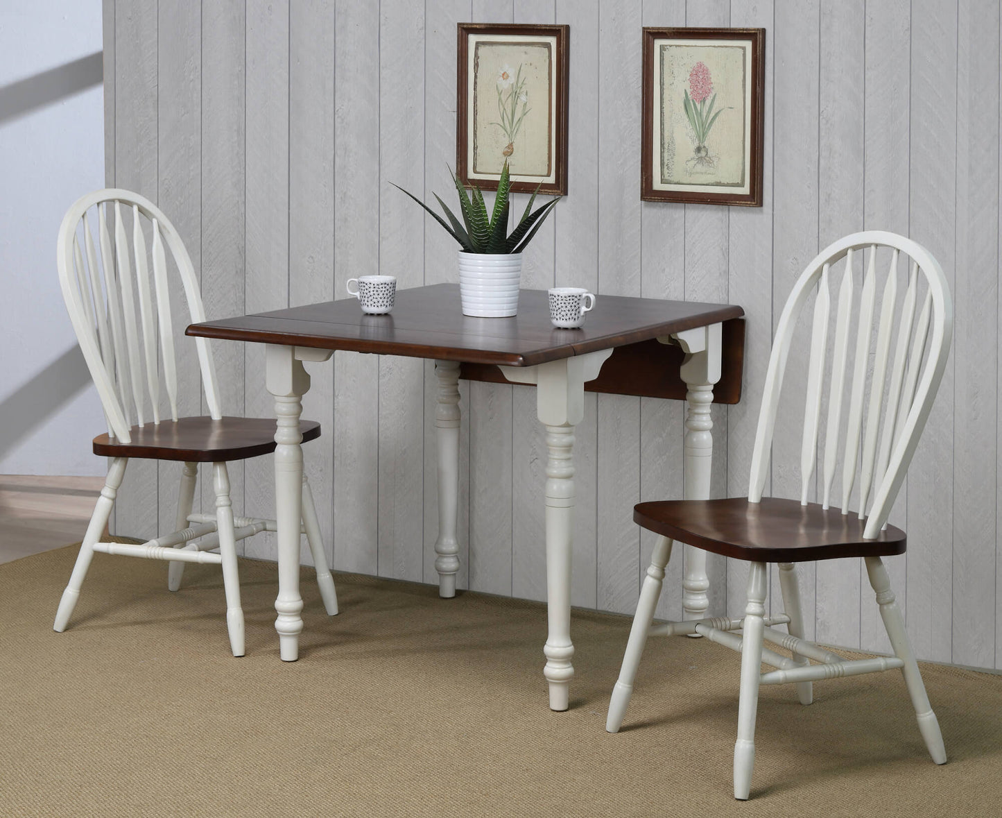 Sunset Trading Andrews 3 Piece 34-48" Rectangular Dining Set