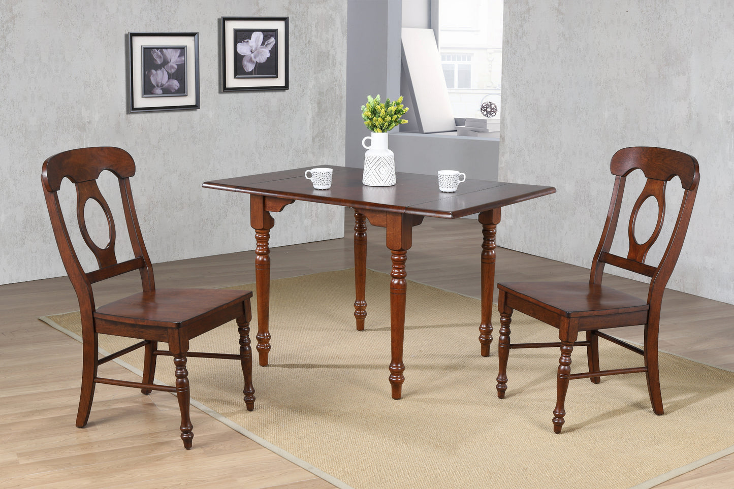 Sunset Trading Andrews 3 Piece 34-48" Rectangular Dining Set