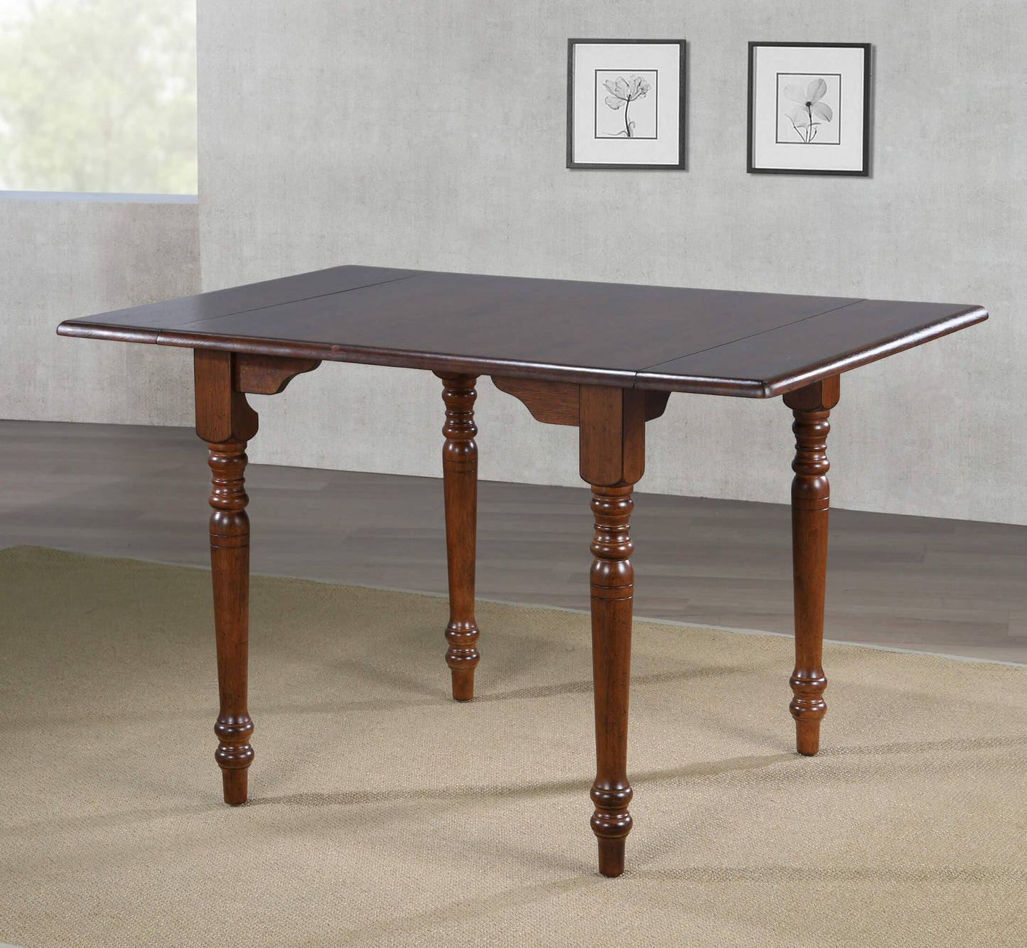 Sunset Trading Andrews 34-48" Rectangular Extendable Drop Leaf Dining Table