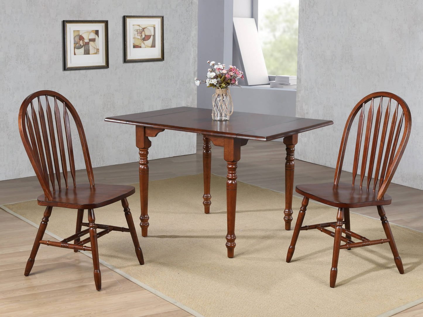 Sunset Trading Andrews 34-48" Rectangular Extendable Drop Leaf Dining Table