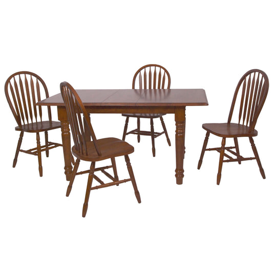 Sunset Trading Andrews 5 Piece 60" Rectangular Extendable Dining Set