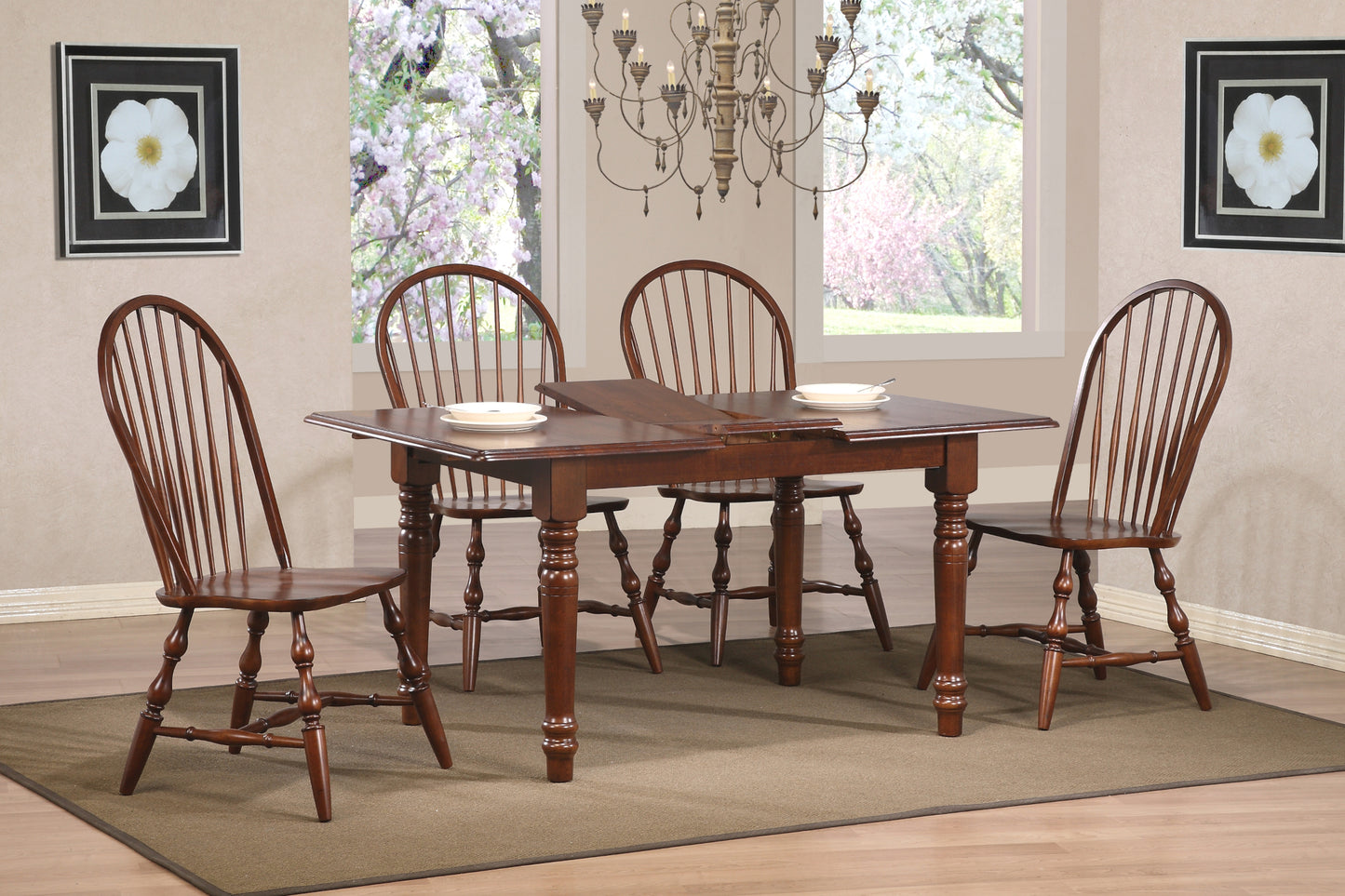 Sunset Trading Andrews 5 Piece 60" Rectangular Extendable Dining Set