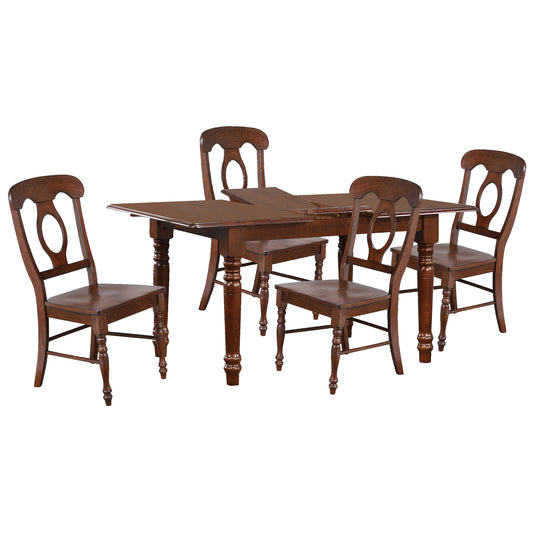 Sunset Trading Andrews 5 Piece 60" Rectangular Extendable Dining Set