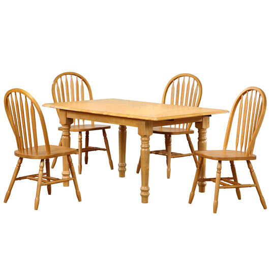 Sunset Trading Selections 5 PC 48"-60" Rectangular Extendable Dining Set