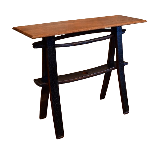 William Sheppee Shooter's Whiskey Barrel Stave Cherry Console Table