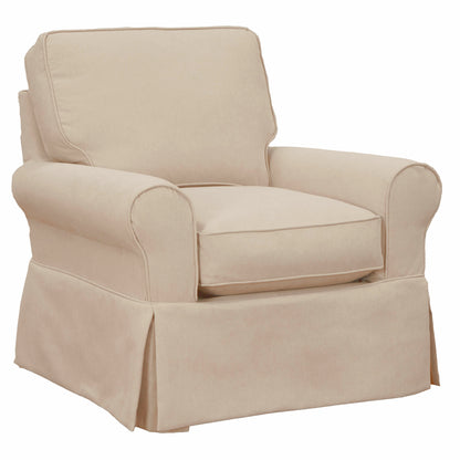 Sunset Trading Horizon Slipcovered Swivel Rocking Chair