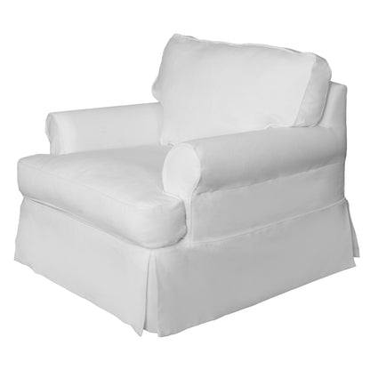 Sunset Trading Horizon Slipcovered T-Cushion Chair with Ottoman