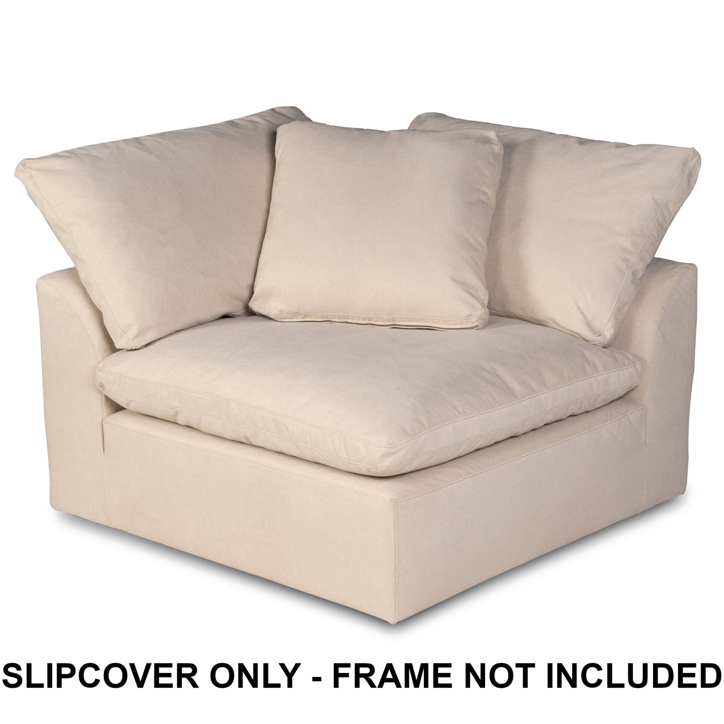 Sunset Trading Contemporary Puff Collection Replacement Slipcover Only for 44" Square Modular Sofa Sectional Chair