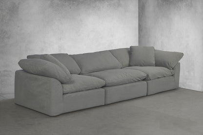 Sunset Trading Contemporary Puff Collection Replacement Slipcover Only for 3PC 132" Sectional Sofa