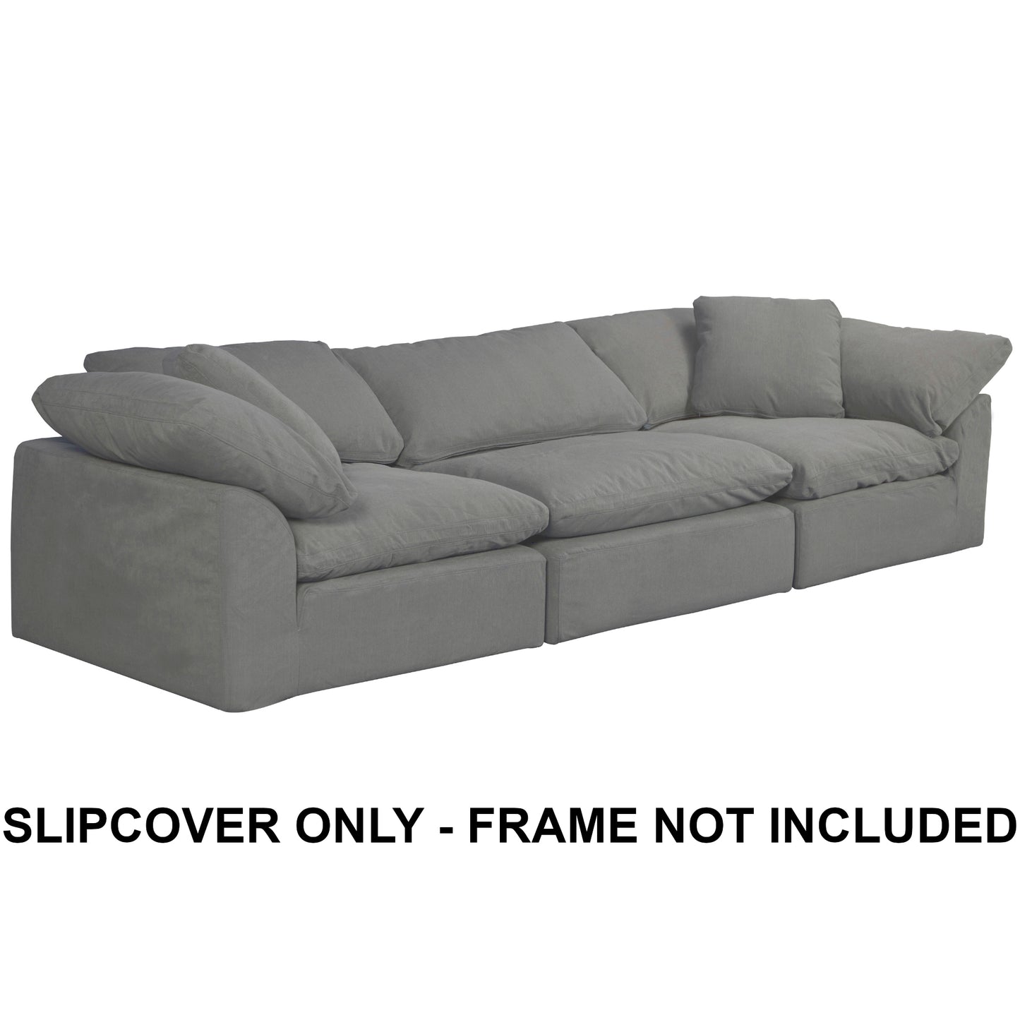 Sunset Trading Contemporary Puff Collection Replacement Slipcover Only for 3PC 132" Sectional Sofa