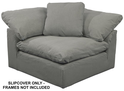 Sunset Trading Contemporary Puff Collection Replacement Slipcover Only for 2PC 88" Sectional Sofa