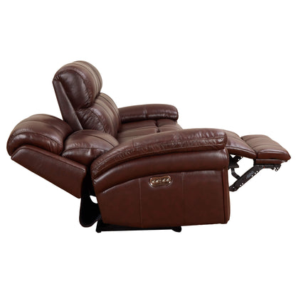 Sunset Trading Luxe Leather Reclining Sofa with Power Headrest