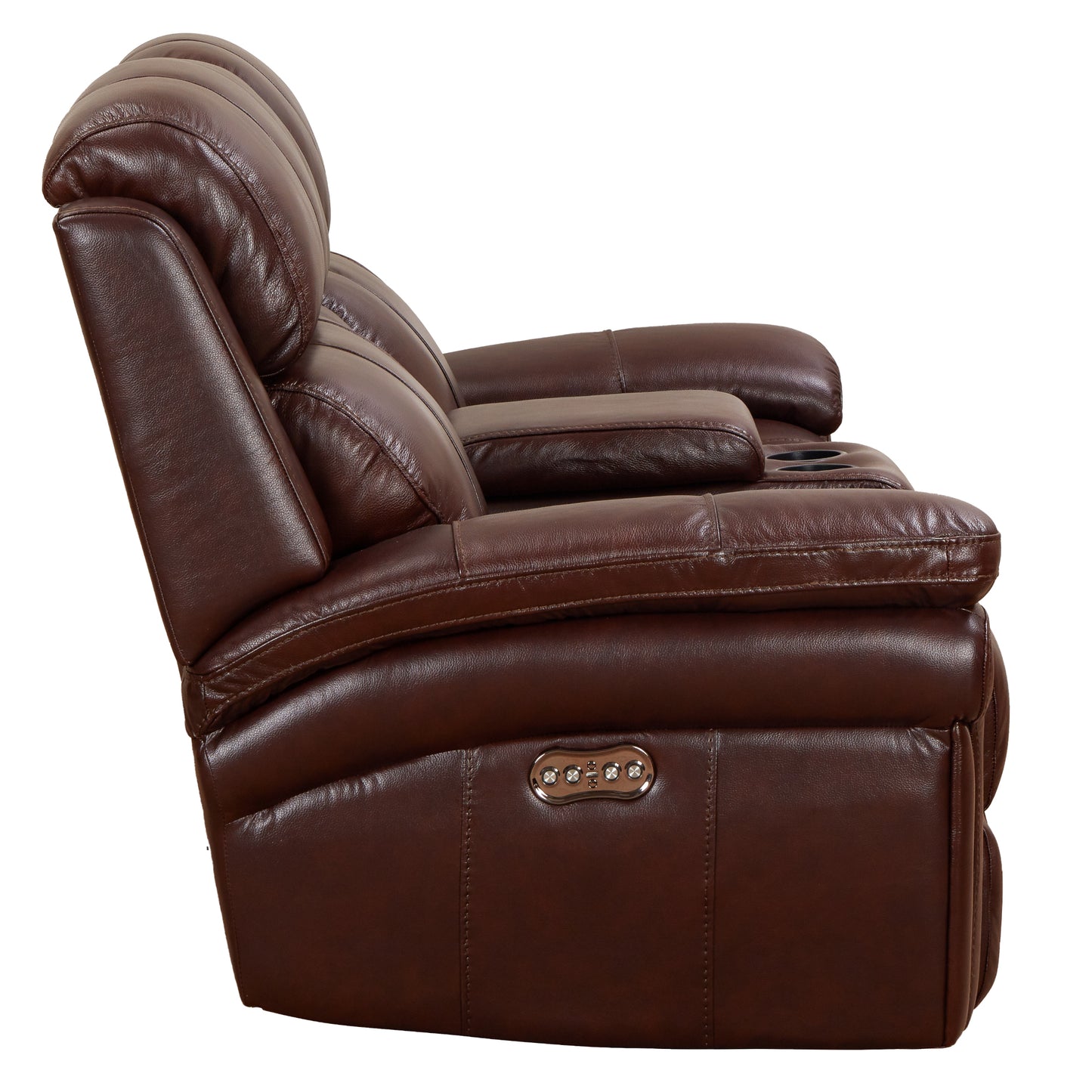 Sunset Trading Luxe Leather Reclining Loveseat with Power Headrest