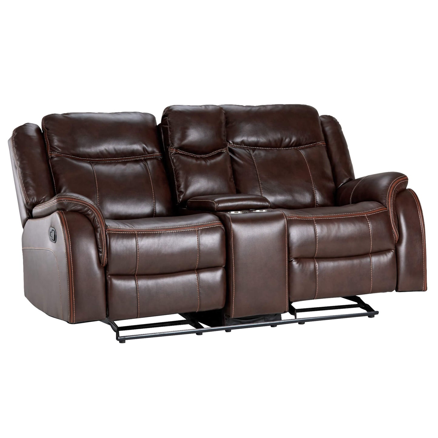 Sunset Trading Avant 76" Wide Dual Reclining Rocking Loveseat with Console