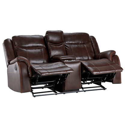 Sunset Trading Avant 76" Wide Dual Reclining Rocking Loveseat with Console