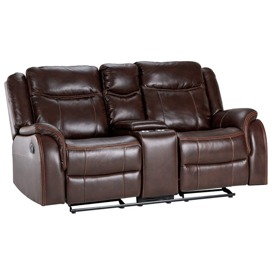 Sunset Trading Avant 76" Wide Dual Reclining Rocking Loveseat with Console