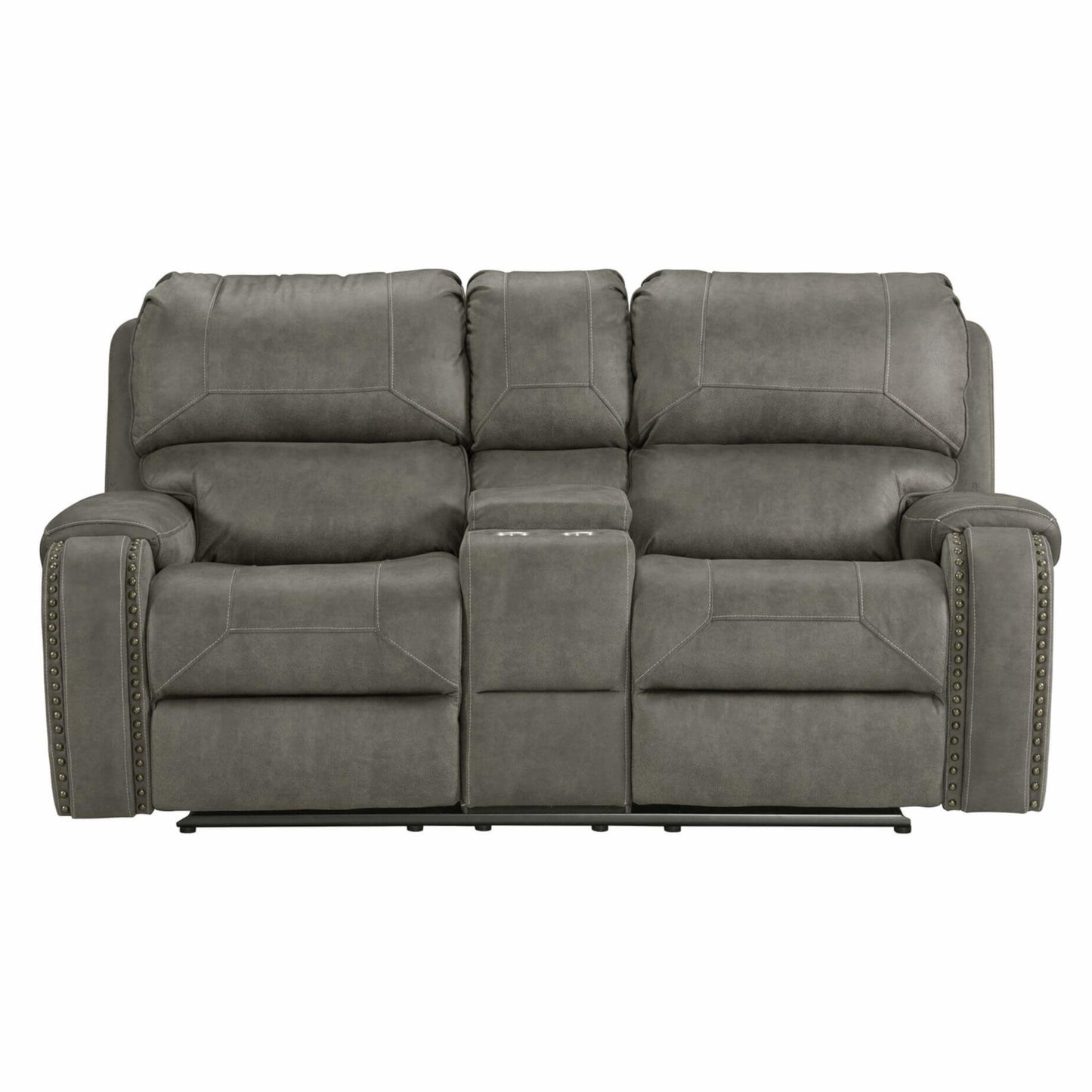 Sunset Trading Calvin 78" Wide Dual Reclining Loveseat with Storage Console