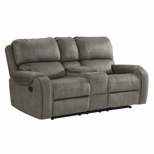 Sunset Trading Calvin 78" Wide Dual Reclining Loveseat with Storage Console