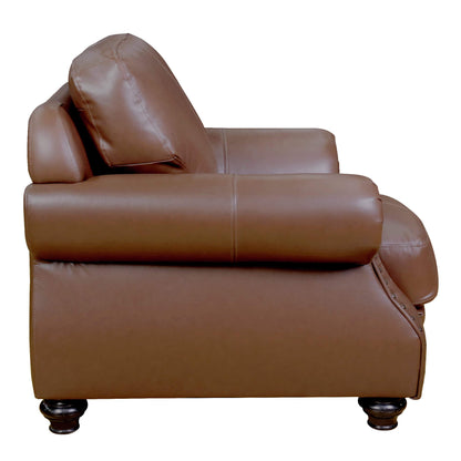 Sunset Trading Charleston 42" Wide Top Grain Leather Armchair