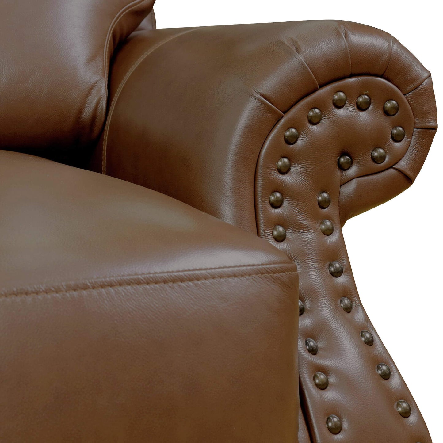 Sunset Trading Charleston 42" Wide Top Grain Leather Armchair