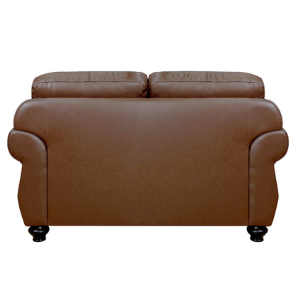 Sunset Trading Charleston 63" Wide Top Grain Leather Loveseat