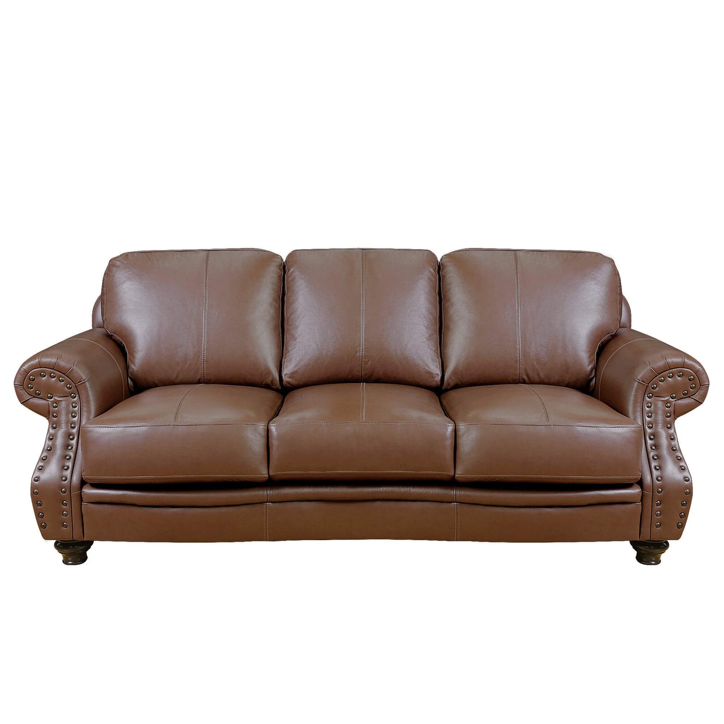 Sunset Trading Charleston 86" Wide Top Grain Leather Sofa