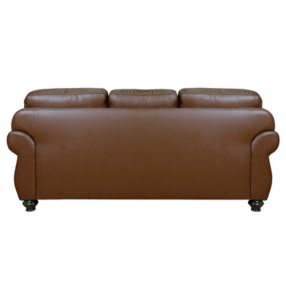 Sunset Trading Charleston 86" Wide Top Grain Leather Sofa