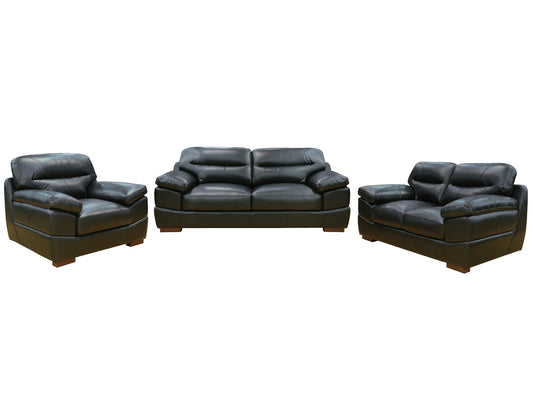 Sunset Trading Jayson 3 Piece Top Grain Leather Living Room Set