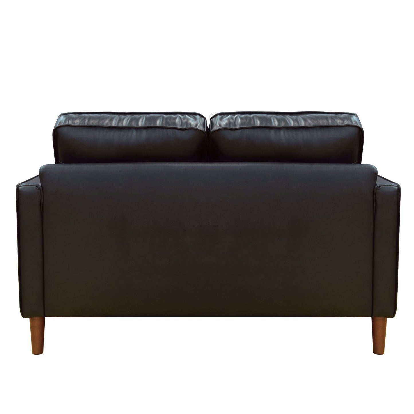 Sunset Trading Prelude 55" Wide Black Top Grain Leather Loveseat