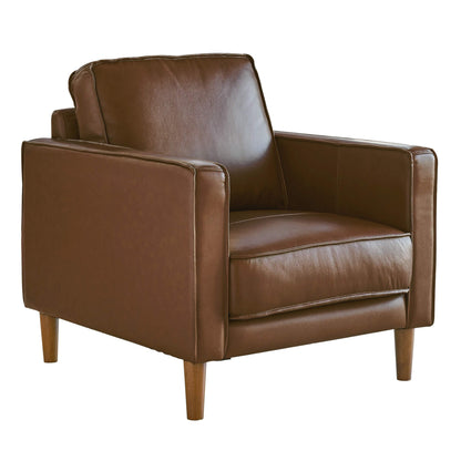 Sunset Trading Prelude 32" Wide Top Grain Leather Armchair