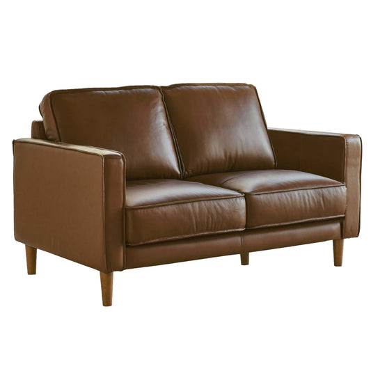 Sunset Trading Prelude 55" Wide Top Grain Leather Loveseat