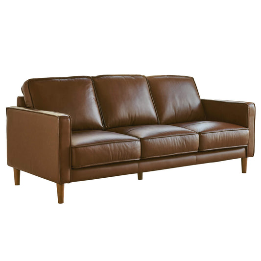 Sunset Trading Prelude 79" Wide Top Grain Leather Sofa