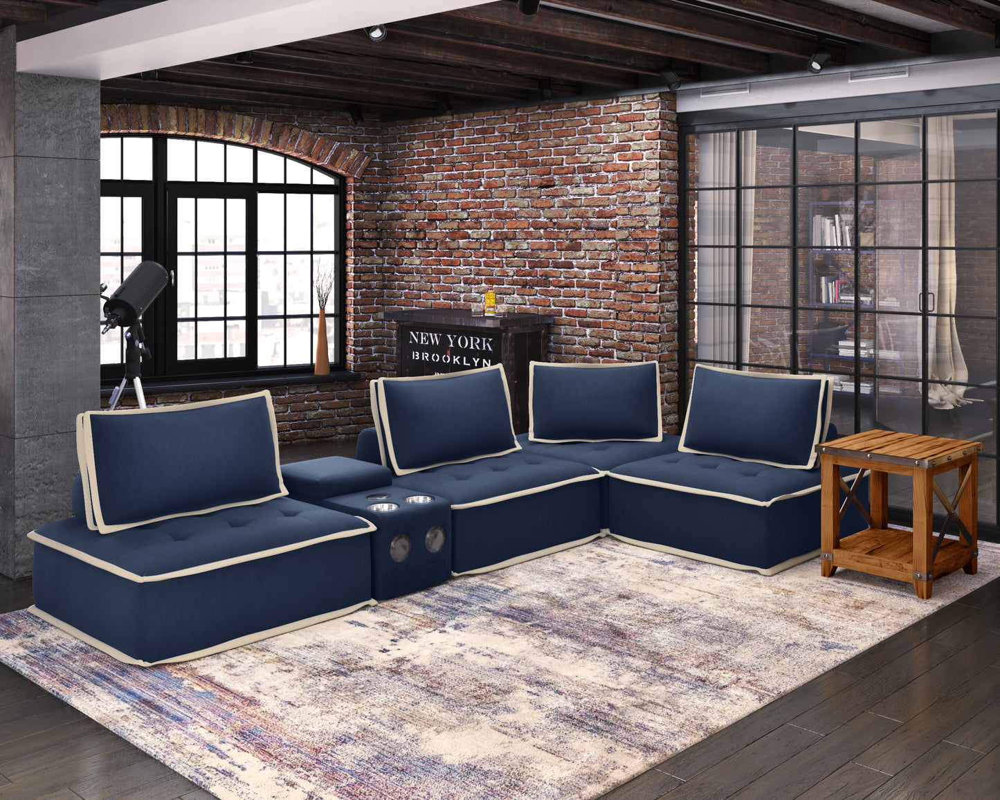 Sunset Trading Pixie 5 Piece Sofa Sectional