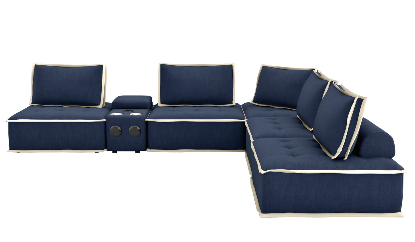 Sunset Trading Pixie 6 Piece Sofa Sectional