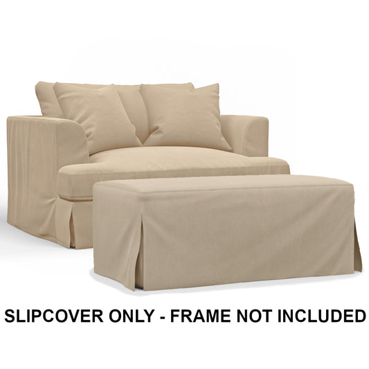 Sunset Trading Newport Replacement Slipcover Only for 52" Wide Chair and A Half with Ottoman