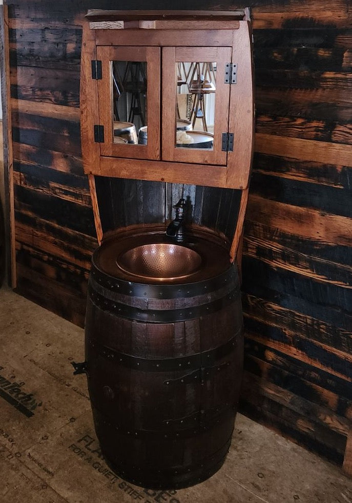 William Sheppee Rustic Premium Quality Whiskey Barrel Vanity - SHO133