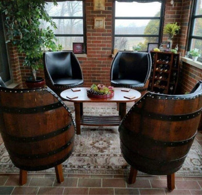 William Sheppee Shooter's Whiskey Barrel Club Table & Chair - SHO170