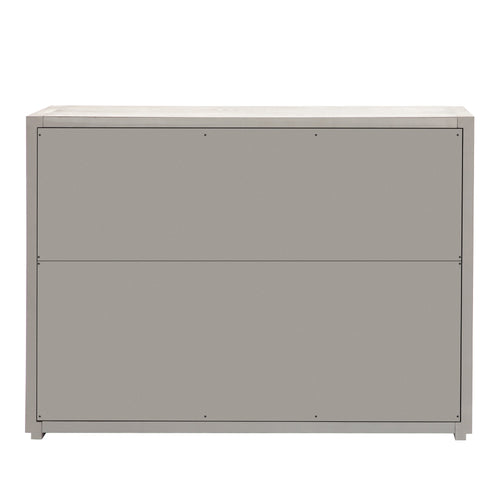 1st Choice Wood Storage Cabinet with Three Tempered Glass Doors in Gray