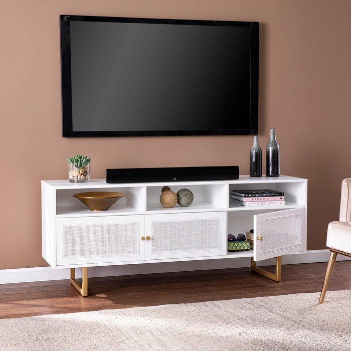 1st Choice Modern and Elegant Mursley Media Cabinet with Storage in White