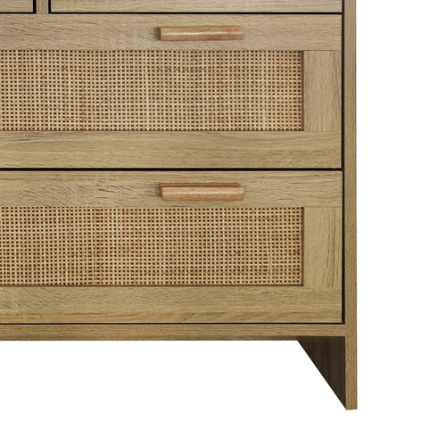 1st Choice Contemporary Rattan Living Room Cabinet in Natural