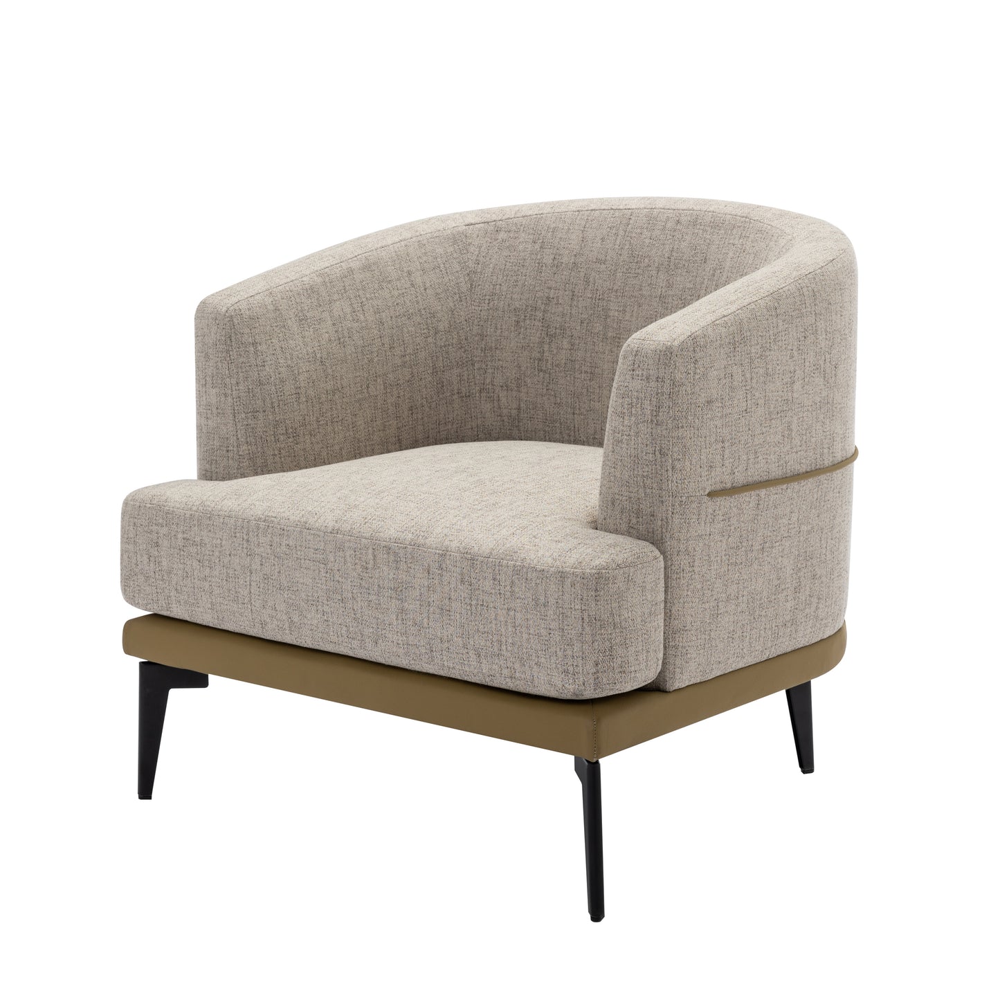 1st Choice Modern Two-tone Barrel Fabric Upholstered Round Chair