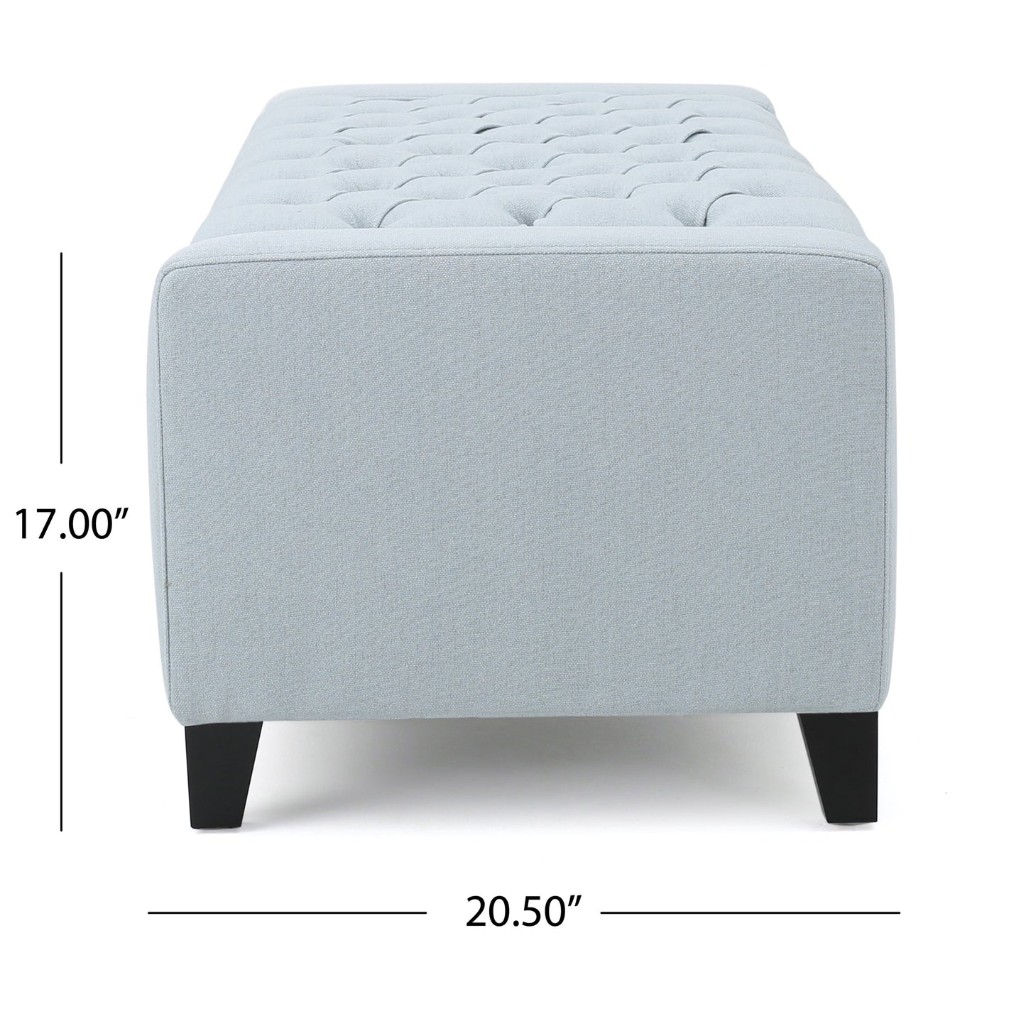 1st Choice Contemporary Fabric Extra Seating Storage Ottoman in Blue