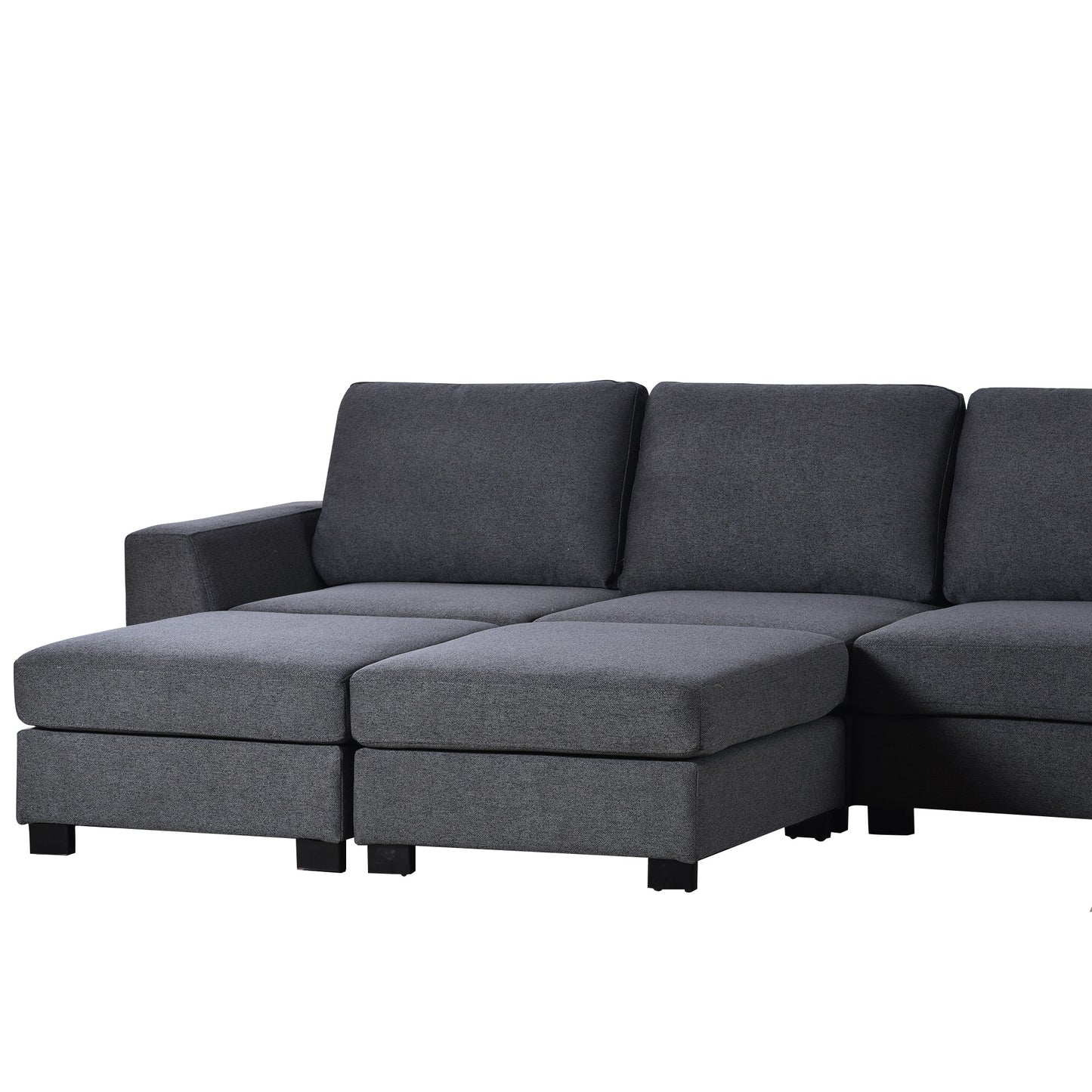 1st Choice U_STYLE 3 Pieces U shaped Sofa with Removable Ottomans