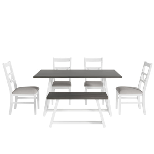 1st Choice Farmhouse dining set with Triangular backrest chairs
