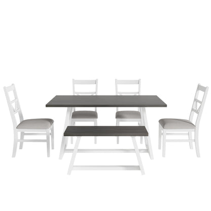 1st Choice Farmhouse dining set with Triangular backrest chairs