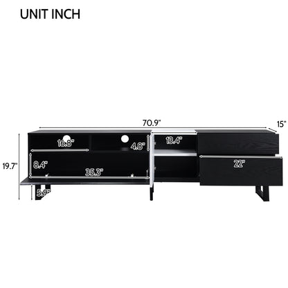 1st Choice Modern TV Stand Table for 80" with Double Storage Space