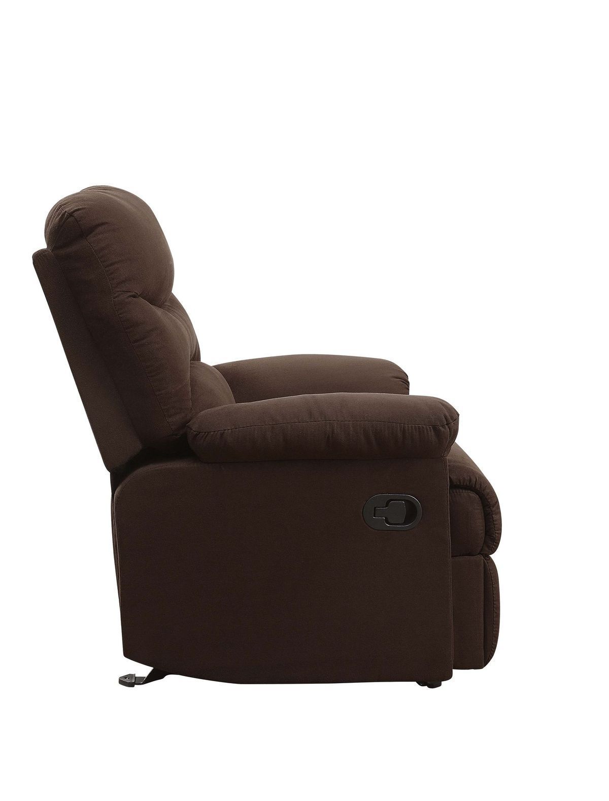 1st Choice Modern Arcadia Microfiber Motion Glider Recliner in Chocolate